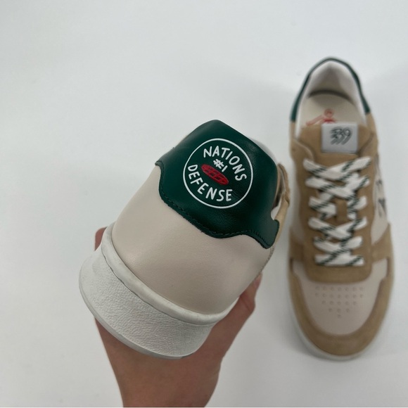 339 Elite Edition Varsity Green Cream Suede Designer Classic Lace Up Sneakers 40 - Picture 3 of 8